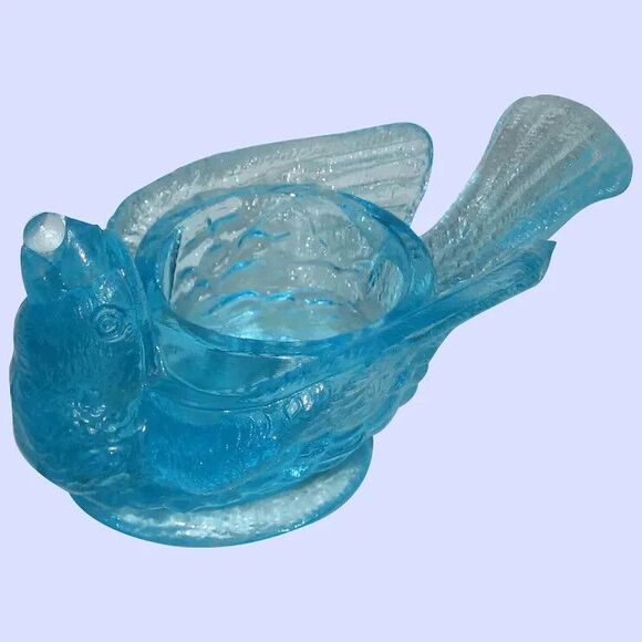 Lot of 2 McKee Glass EAPG Bird with Berry Open Salt Cellar 3 1/2" x 2" 1 3/4" 1 - Picture 1 of 10